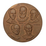 Medalha do Sesquicentenário da Fundação da Academia Nacional de Medicina, em 1979, fundada em 1829. Apresenta no anverso as efígies de Jobim, Meireles, De Simoni, Sigaud, e Faivre. Fabricada em bronze, cunhada na Casa da Moeda do Brasil, com 6 cm de diâmetro.