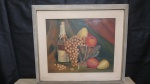 G. VASQUES - "natureza morta" óleo sobre tela 48 x 59 cm. Assinado 1954 canto inferior esquerdo, tela com desgastes