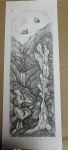 Eduardo Lima - estudo para litografia - grafite sobre papel - 70 x 23 cm - 2005 - sem moldura
