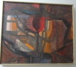 BURLE MARX, "Abstrato", medidas 50 x 60 cm. Óleo sobre tela. Datado de 1987. A.C.I.D