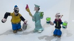 Raro conjunto Popeye , Brutus e Olívia Palito. Personagens com aproximadamente 5 cm de altura, década de 90