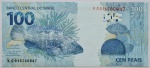 Brasil - cédula de 100 reais C369 letras KG estado FE.