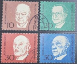 Alemanha Federal - Lote com série de selos completa circulada ano 1968.