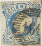 Portugal/ "Selo 2" - Lote com o segundo selo lançado de 25 réis (D. Maria II) ano 1853.