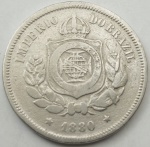 Brasil - antiga moeda de 100 réis ano 1880 circulada e escassa - V010.