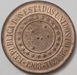 Brasil - Moeda de 40 réis ano 1908.