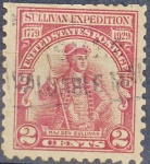 EUA - Antigo selo circulado de 2 cents com numeração de catálogo 283 ano 1929.