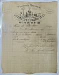 Antiga nota de compra de medicamentos da "PHARMACIA BOM JESUS" no valor de 215.500 réis. Data: 19.11.1861, Pernambuco.