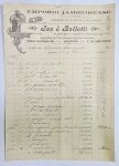 Antiga nota de compras de vários ítens alimentícios datada de 26.02.1926.