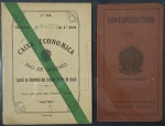 Lote com duas antigas cadernetas da Caixa Econômica do estado do Rio de Janeiro. Década de 30 e 50.