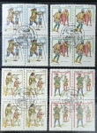 Brasil - lote com a série dos selos em quadras (C-1477 a 1480) novos com carimbo comemorativo.