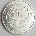 Portugal - Moeda de prata comemorativa ano 2001. Peso: 15g.