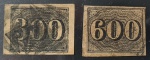 Brasil - 300 e 600 réis (17 e 18) circulados ano 1850