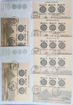 Brasil - lote com 07 envelopes de 1º dia de circulação com o bloco B-95 e carimbos diferentes obliterados durante a BRASILIANA 93.