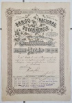 Apólice do Banco Nacional de Comércio - 200 mil réis ano 1920