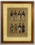 UNIFORMES MILITARES - Aquarela, Bahia 1824, M.E 38x30 e M.I 27 x 19 cm.