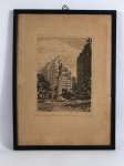 D'ÁVILA 1951 - "Estátua da Amizade - Rio", água forte original. Medindo 35,5 x 26 cm.