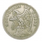 MOEDA 1 PESO 1933 CHILE - LINDA PEÇA!