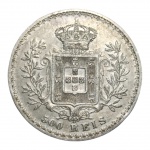 MOEDA 500 RÉIS 1907 PORTUGAL - PRATA 835 - 12.5 GRAMAS / 30MM.