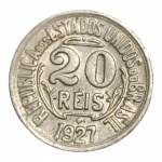 MOEDA 20 RÉIS 1927 SOBERBA PARA FC - ESCASSA