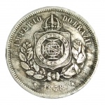 MOEDA 100 RÉIS 1878 - ESCASSA.