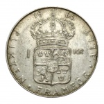 MOEDA 1 KRONA 1964 - SUÉCIA - PRATA - 7 GRAMAS / 25MM.