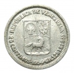 MOEDA 20 CENTIMOS 1954 - PRATA - VENEZUELA.