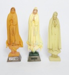 Portugal - Lote de 3 lindas imagens de Nossa Senhora de Fátima. Medida: 17 cm de altura. No estado, Conforme fotos.