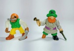 Lote de 2 lindas miniaturas de piratas - FISHER PRICE - 1994 - PVC - Medida maior: 6,5 cm de altura.