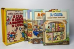 LIVROS,  box com quatro (04) volumes de "saiba como funciona: A Casa, A Cidade, A Indústria, O Campo" de Walt Disney, da editora Abril, ilustrados, capa dura, medindo 26 x 20cm; usados. RETIRADA: Rua Monsenhor Jerônimo - Engenho de Dentro