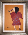 DJANIRA, ÓLEO  SOBRE  PLACA  SOBRE  PLACA  40 x 30 cm.
