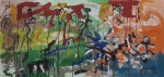 JORGE GUINLE 1982,  ÓLEO SOBRE  TELA   60 X 125 cm. OBRA ACOMPANHA DOCUMENTO