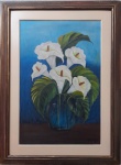 FANG, VASO DE FLOR, ÓLEO SOBRE TELA  60 X 40 cm.