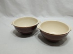 Lote de 2 cumbucas bowl em cerâmica francesa Emile Henry, marrom. Medindo 14cm x 7cm de altura.