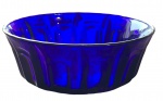 Antigo bowl/centro de mesa em vidrão na cor azul. Medida: 8x21cm