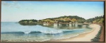 Camões 84 - Óleo sobre tela, paisagem de Búzios. Assinada no canto inferior direito e no verso. Medidas: 40 x 100 cm.