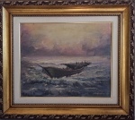 Gildemberg - 1986 / Rio. Óleo sobre Eucatex Marinha". Assinado no canto inferior direito e no verso. Datado de 1986. Medidas 50x60cm.