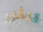 Lote com 5 miniaturas da Disney, promocional da Coca-Cola, anos 60, em material plástico e bom estado. Medindo a maior 5cm de altura.