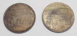 Brasil - 2 Moedas de 5000 reis em prata 600, datada de 1936, período Réis da república. Medindo 27mm, pesando 10 gramas.