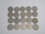 Brasil - 20 Moedas de 10 centavos de cruzeiros, década de 70, período Cruzeiro (1942-1986).