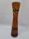 Lindo vaso, floreira em vidro de murano com interior leitoso. Medindo 17,5cm de altura.