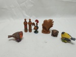 Lote de 7 miniaturas diversas. Medindo o maior 9,5cm de altura.