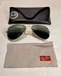 ACESSÓRIO - Óculos de sol, marca Ray Ban, modelo Aviator - Large Metal - RB L0205 - Serie 001/M4 - 58 14-3N - original, no estojo.