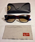 ACESSÓRIO - Óculos de sol, marca Ray Ban, modelo New Wayfarer - RB 2132 - 874/51  - Serie 52 18 2N - original, no estojo.