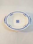 BELÍSSIMA TRAVESSA EM PORCELANA INGLESA IVORY  RICAMENTE DECORADA NOS TONS DE AZUL. MEDIDA: 25 CM COMPRIMENTO X 19 DE LARGURA X 4,5 DE ALTURA