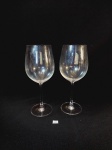 Par de taças para Vinho em fino Cristal mede 24 cm x 7,5 cm