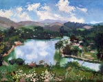 Cesar Barral (1949). PAISAGEM. Óleo sobre madeira. 50 x 62 cm. Assinado no cid. Não possui moldura. Em bom estado de conservação.