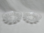 Lote de 2 petisqueiras bowl em vidro moldado. Medindo 18,5cm x 5,5cm de altura.