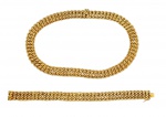 Mario Buccellati - Belissimo Conjunto de Colar e Pulseira, em ouro amarelo 750, contrastado e marcado, linda malha, medindo. Pesando 91 g.