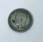 Numismática - Reino Unido, Moeda half crown, em prata, ano 1945.